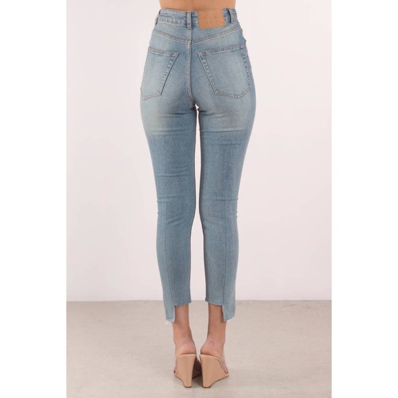 ASOS Cheap Monday Donna Skinny Jeans Dollar Blue  High Rise Waist Denim Size 25 - Picture 16 of 16